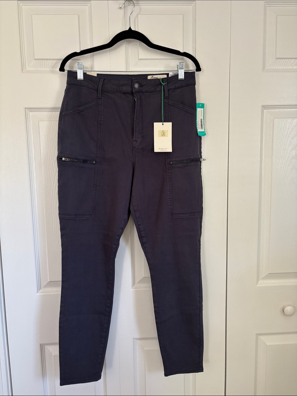 Skinny Utility Jeans in Charcoal Black